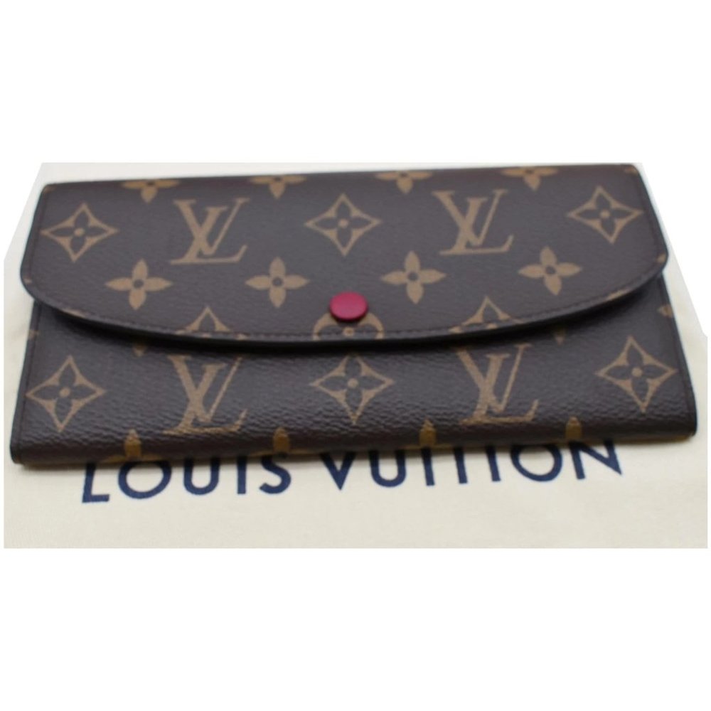 LOUIS VUITTON Emilie Monogram Canvas Wallet Fuchsia - Picture 3 of 11